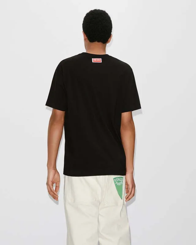 KENZO Men's and Women's Same Style 23 Spring and Summer Cotton Tiger Head Pattern Casual Fashion Loose T-shirt Color: Black Apricot White Size: M L XL XXL Three Standards Style Number: K 69
